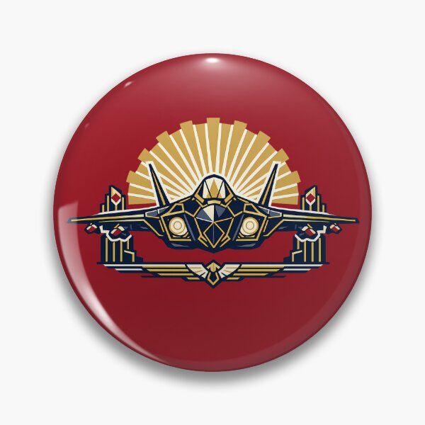 Item preview, Art Deco Stealth Fighter designed and sold by KungPowUnicorn.