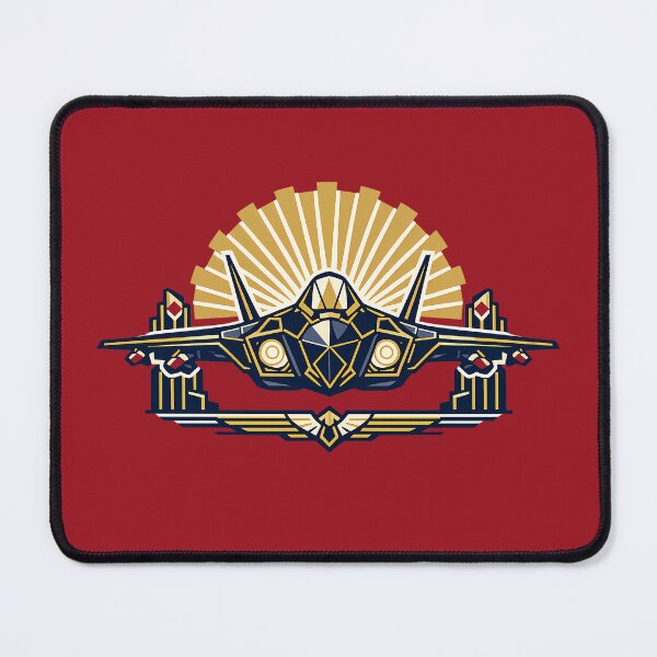 Item preview, Art Deco Stealth Fighter designed and sold by KungPowUnicorn.