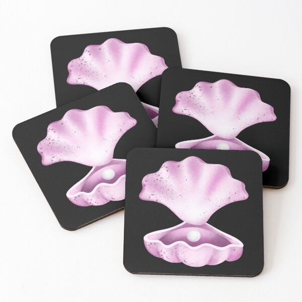 Item preview, Pink Watercolor Open Seashell Coastal Sticker designed and sold by FestivityFinds.