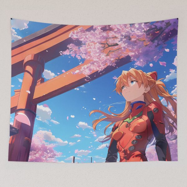 Item preview, Asuka Langley Soryu Neon Genesis Evangelion Sakura Shrine Moment designed and sold by earlobejerk.
