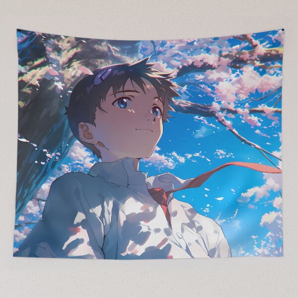 Item preview, Shinji Ikari Neon Genesis Evangelion Sakura Sky Reflection designed and sold by earlobejerk.