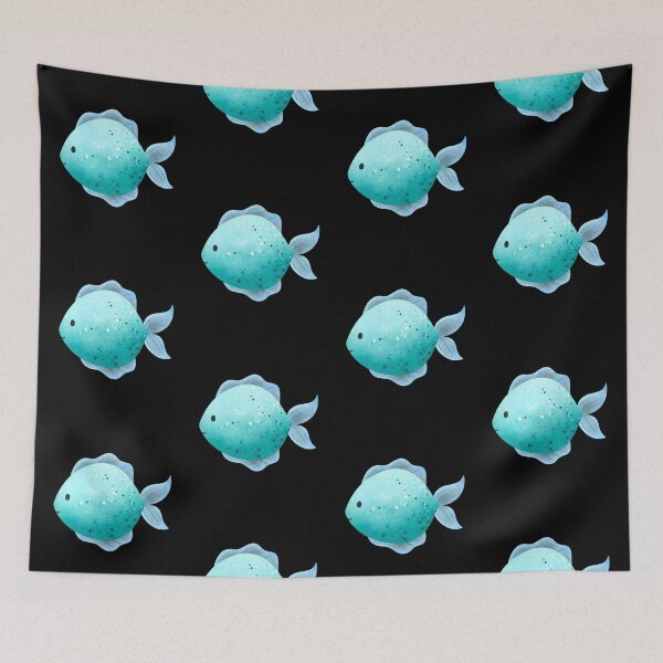 Item preview, Cute Watercolor Blue Fish Ocean Life Sticker designed and sold by FestivityFinds.