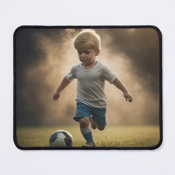 Item preview, Little Blonde Boy Playing Soccer Ball Golden Sunset Light designed and sold by UmSkelig834.