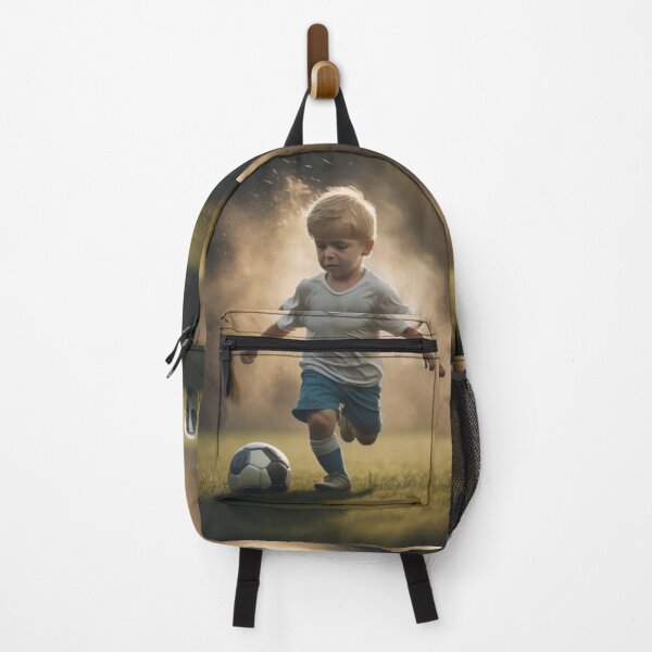 Item preview, Little Blonde Boy Playing Soccer Ball Golden Sunset Light designed and sold by UmSkelig834.