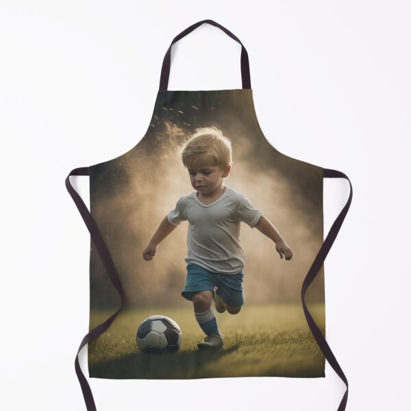 Item preview, Little Blonde Boy Playing Soccer Ball Golden Sunset Light designed and sold by UmSkelig834.