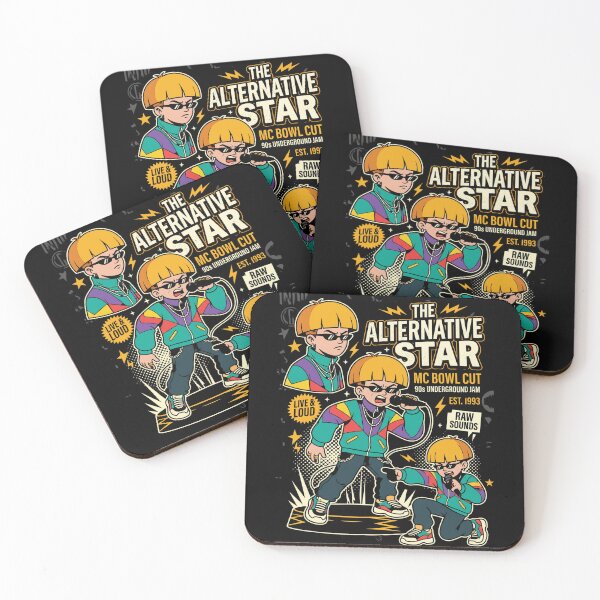 Item preview, Retro 90s Alternative Star Bowl Cut Collage designed and sold by Tel A Pet.