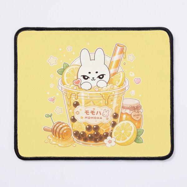 Item preview, Kawaii Honey Lemon Bunny Boba designed and sold by kokoriiland.
