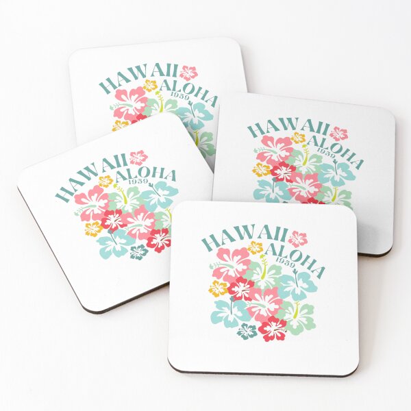 Item preview, Hawaii Aloha 1959 Vintage Tropical Hibiscus Flower Design designed and sold by HBDStudio.