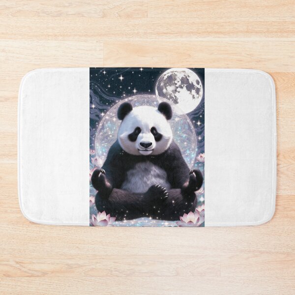 Item preview, panda meditation designed and sold by Mystic & Celestial Art.
