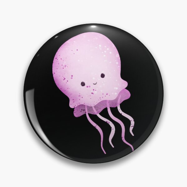 Item preview, Cute Pink Watercolor Jellyfish Kawaii Sticker designed and sold by FestivityFinds.