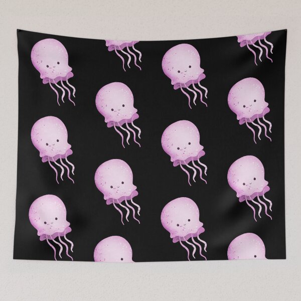 Item preview, Cute Pink Watercolor Jellyfish Kawaii Sticker designed and sold by FestivityFinds.