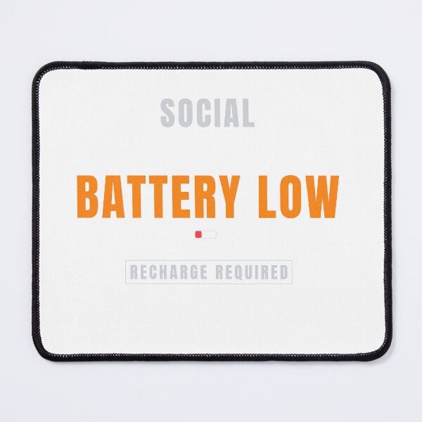 Item preview, Social Battery Low | Introvert Humor Typography Design designed and sold by HeartAndArtShop.