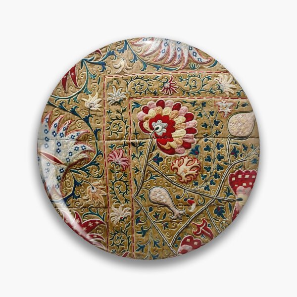 Item preview, Shakhrisyabz Uzbekistan Suzani Embroidery Print designed and sold by Vicky Brago-Mitchell®.