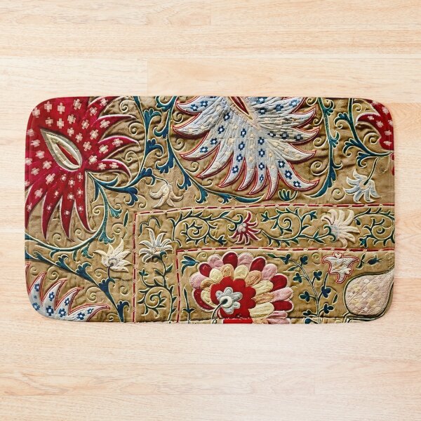 Item preview, Shakhrisyabz Uzbekistan Suzani Embroidery Print designed and sold by Vicky Brago-Mitchell®.