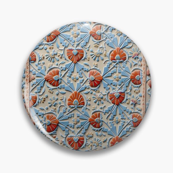 Item preview, Shakhrisyabz Uzbekistan Suzani Embroidery Print designed and sold by Vicky Brago-Mitchell®.