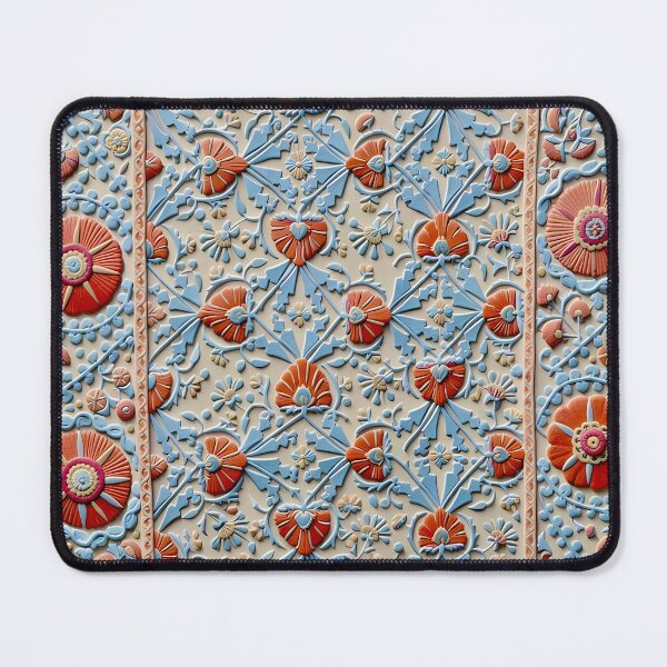 Item preview, Shakhrisyabz Uzbekistan Suzani Embroidery Print designed and sold by Vicky Brago-Mitchell®.