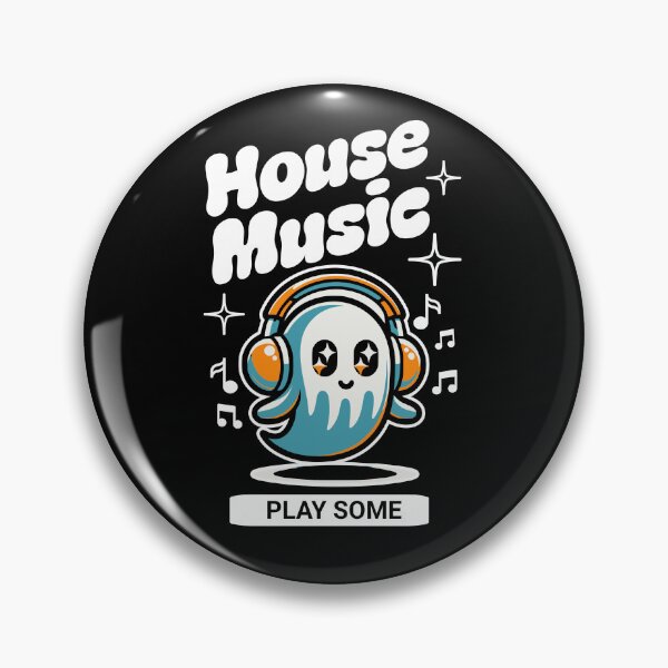 Item preview, HOUSE MUSIC - Headphone Ghost (White) designed and sold by Discothreadz.