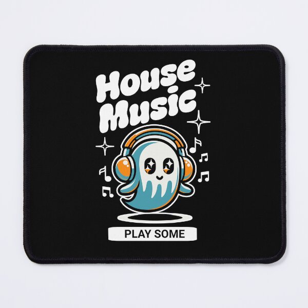 Item preview, HOUSE MUSIC - Headphone Ghost (White) designed and sold by Discothreadz.