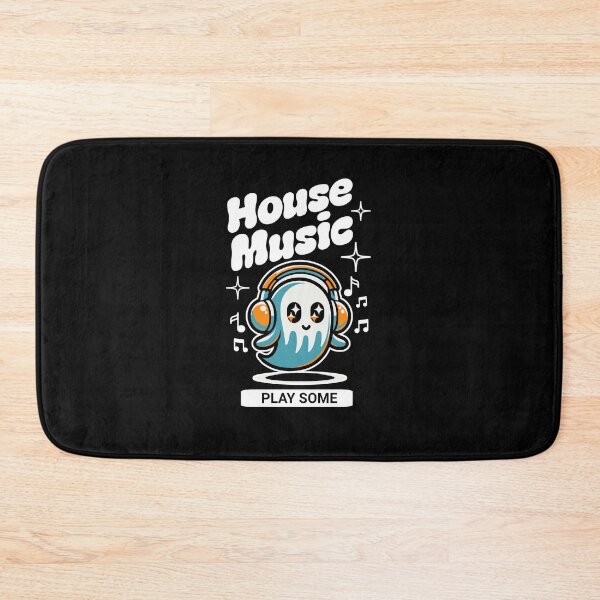 Item preview, HOUSE MUSIC - Headphone Ghost (White) designed and sold by Discothreadz.