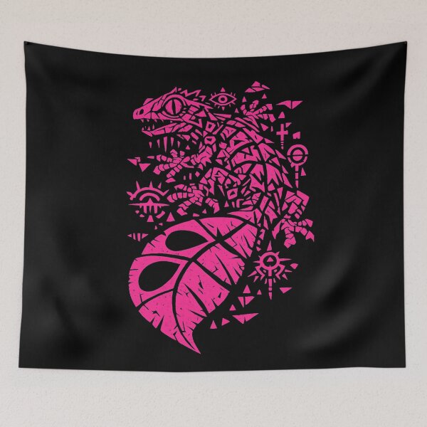 Item preview, Neon Tribal Gecko - Pink Tropical Lizard Streetwear Art designed and sold by JonelCrafts.