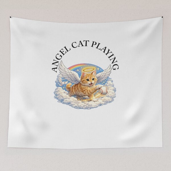 Item preview, Angel Cat Playing designed and sold by MR4me.