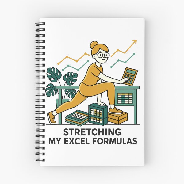 Item preview, Stretching My Excel Formulas | Funny Data Analyst & Accountant Gym. designed and sold by spreadsheetcafe.