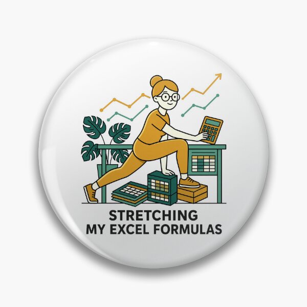 Item preview, Stretching My Excel Formulas | Funny Data Analyst & Accountant Gym. designed and sold by spreadsheetcafe.