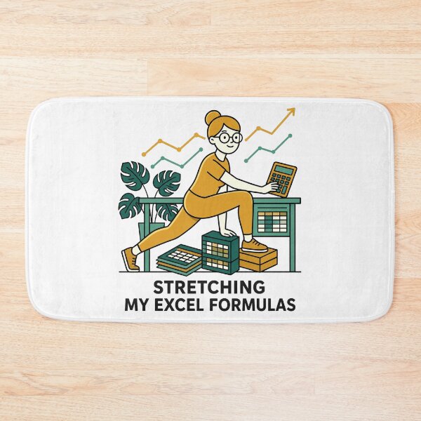 Item preview, Stretching My Excel Formulas | Funny Data Analyst & Accountant Gym. designed and sold by spreadsheetcafe.