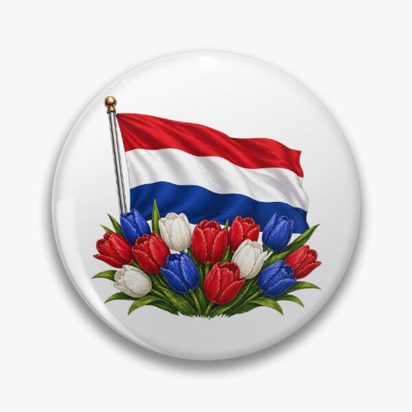 Item preview, Netherlands with Flag - Tulips Dutch Pride designed and sold by Myra365Art.