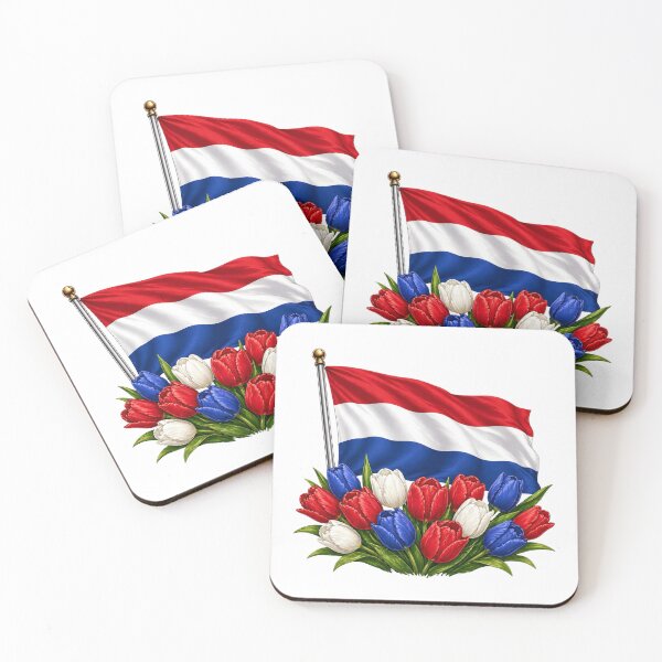 Item preview, Netherlands with Flag - Tulips Dutch Pride designed and sold by Myra365Art.