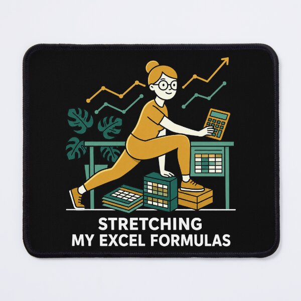 Item preview, Stretching My Excel Formulas | Funny Data Analyst & Accountant Gym. designed and sold by spreadsheetcafe.