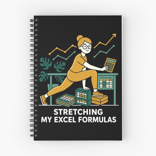 Item preview, Stretching My Excel Formulas | Funny Data Analyst & Accountant Gym. designed and sold by spreadsheetcafe.