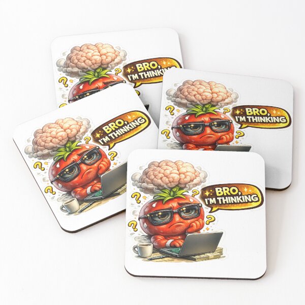 Item preview, Bro Im Thinking Funny Tomato Brain Overthinking Meme designed and sold by Bhinfy.