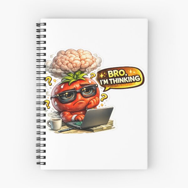 Item preview, Bro Im Thinking Funny Tomato Brain Overthinking Meme designed and sold by Bhinfy.