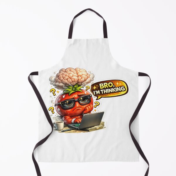 Item preview, Bro Im Thinking Funny Tomato Brain Overthinking Meme designed and sold by Bhinfy.