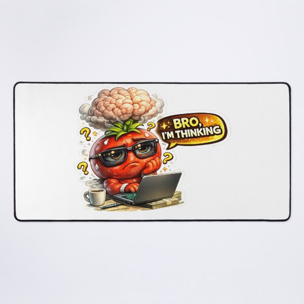 Item preview, Bro Im Thinking Funny Tomato Brain Overthinking Meme designed and sold by Bhinfy.