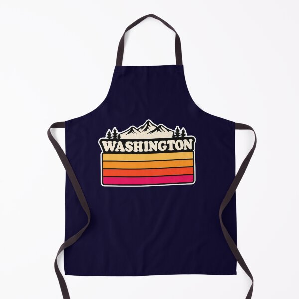 Item preview, Washington Retro Mountain Sunset Badge designed and sold by Swanny's Custom T-shirt and Gift Designs.