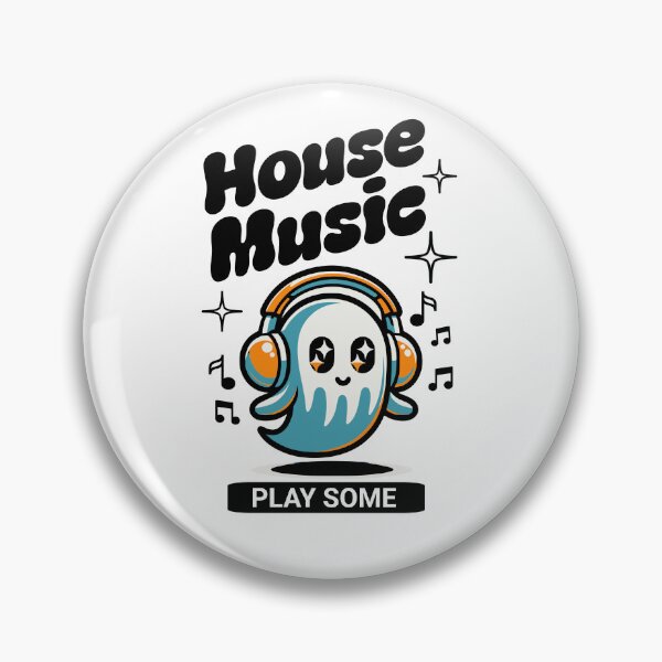Item preview, HOUSE MUSIC - Headphone Ghost (Black)  designed and sold by Discothreadz.