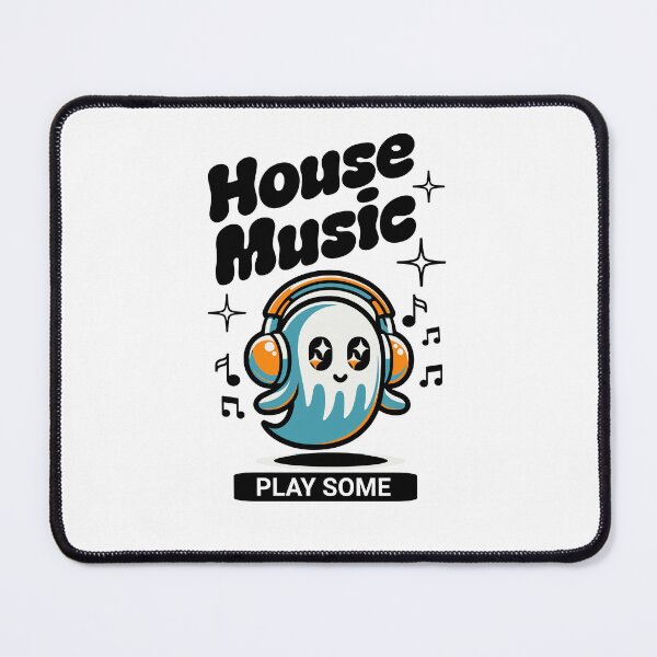 Item preview, HOUSE MUSIC - Headphone Ghost (Black)  designed and sold by Discothreadz.