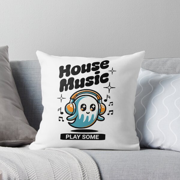 Item preview, HOUSE MUSIC - Headphone Ghost (Black)  designed and sold by Discothreadz.