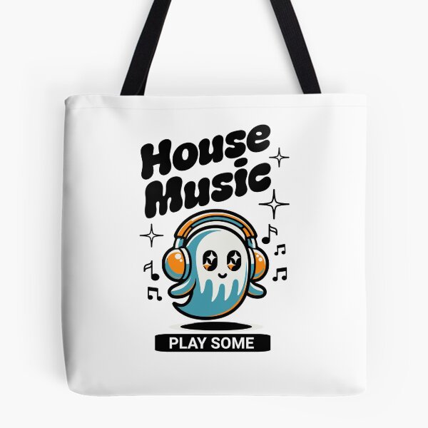 Item preview, HOUSE MUSIC - Headphone Ghost (Black)  designed and sold by Discothreadz.