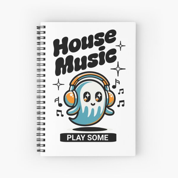 Item preview, HOUSE MUSIC - Headphone Ghost (Black)  designed and sold by Discothreadz.