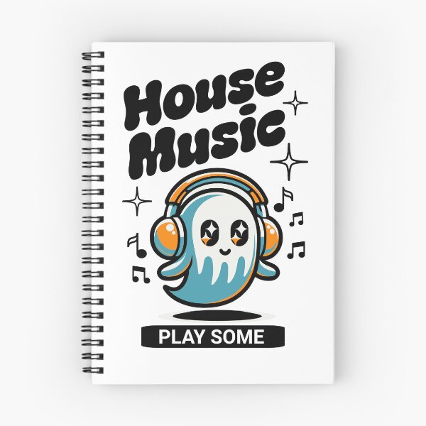 Item preview, HOUSE MUSIC - Headphone Ghost (Black)  designed and sold by Discothreadz.