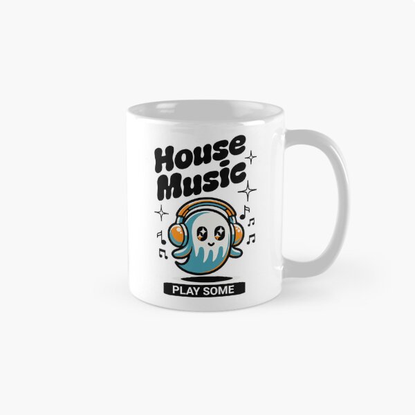 Item preview, HOUSE MUSIC - Headphone Ghost (Black)  designed and sold by Discothreadz.