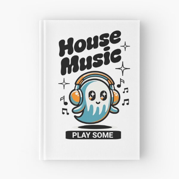 Item preview, HOUSE MUSIC - Headphone Ghost (Black)  designed and sold by Discothreadz.
