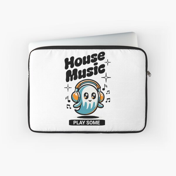 Item preview, HOUSE MUSIC - Headphone Ghost (Black)  designed and sold by Discothreadz.