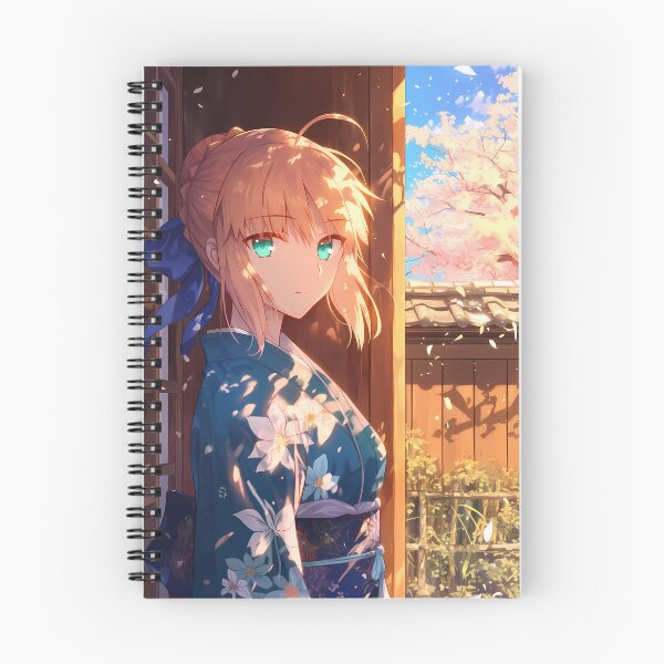 Item preview, Saber Fate Stay Night Cherry Blossom Kimono Evening Glow designed and sold by earlobejerk.