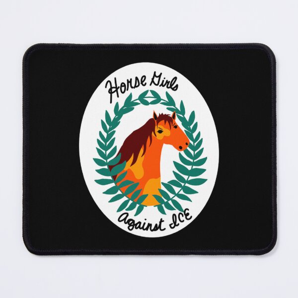 Item preview, Horse Girls Against ICE Laurel Wreath Animal Art designed and sold by Thelovesomedove.