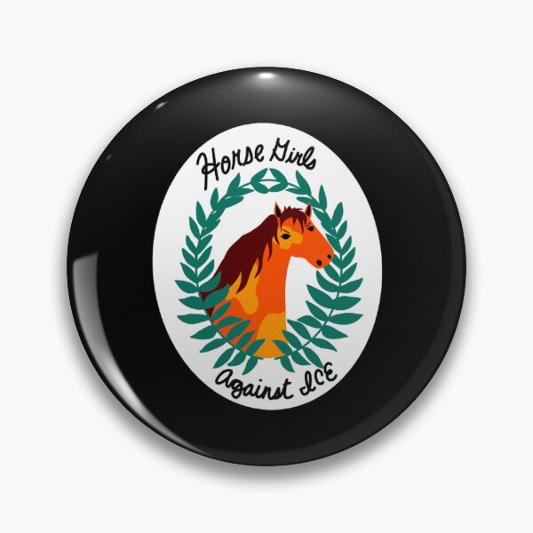 Item preview, Horse Girls Against ICE Laurel Wreath Animal Art designed and sold by Thelovesomedove.
