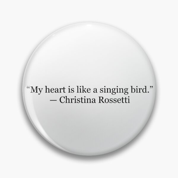 Item preview, Christina Rossetti “My Heart Is Like a Singing Bird” Quote Print | Classic Poetry Typography Wall Art designed and sold by The Prose Atelier.